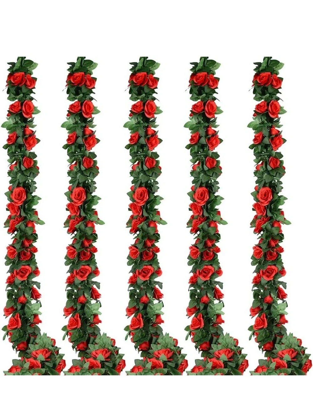 Red Rose Garland String - Decorative Home Holiday Vine